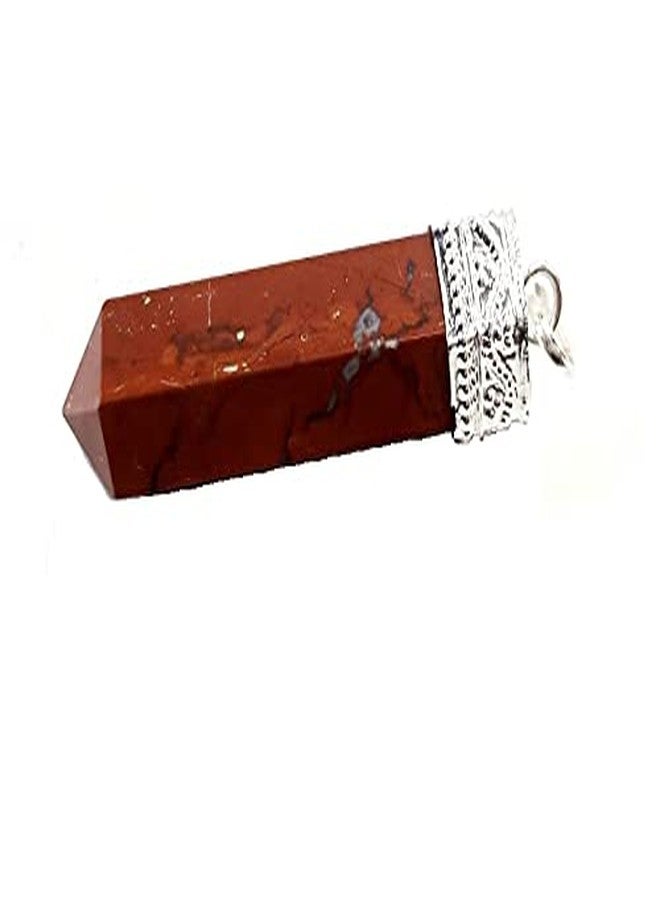 CA AGATE Natural Red Jasper Pencil Point Pendant Necklace Healing Crystal Gemstone Jewelry - Image 3