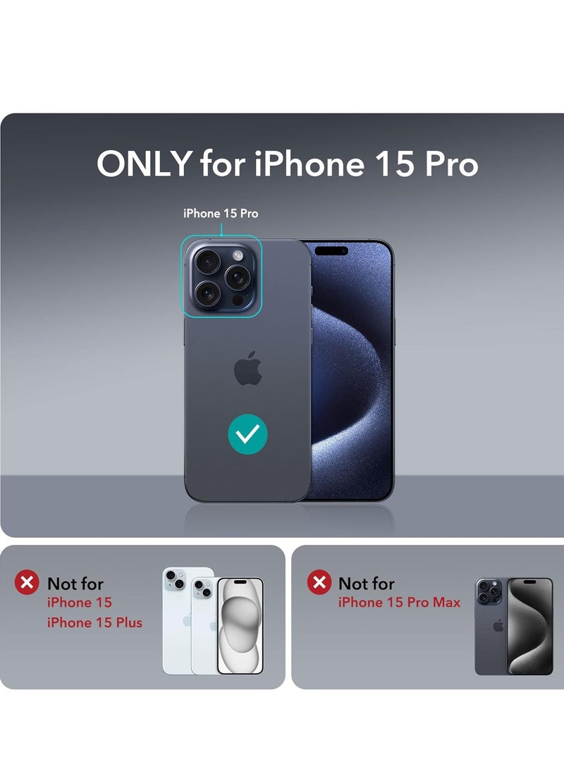 ELTRAZONE for iPhone 15 Pro Case Cover, Compatible with MagSafe, Military-Grade Protection, Yellowing Resistant, Scratch-Resistant Back, Magnetic Phone Case for iPhone 15 Pro, Classic Series, Clear - Image 2