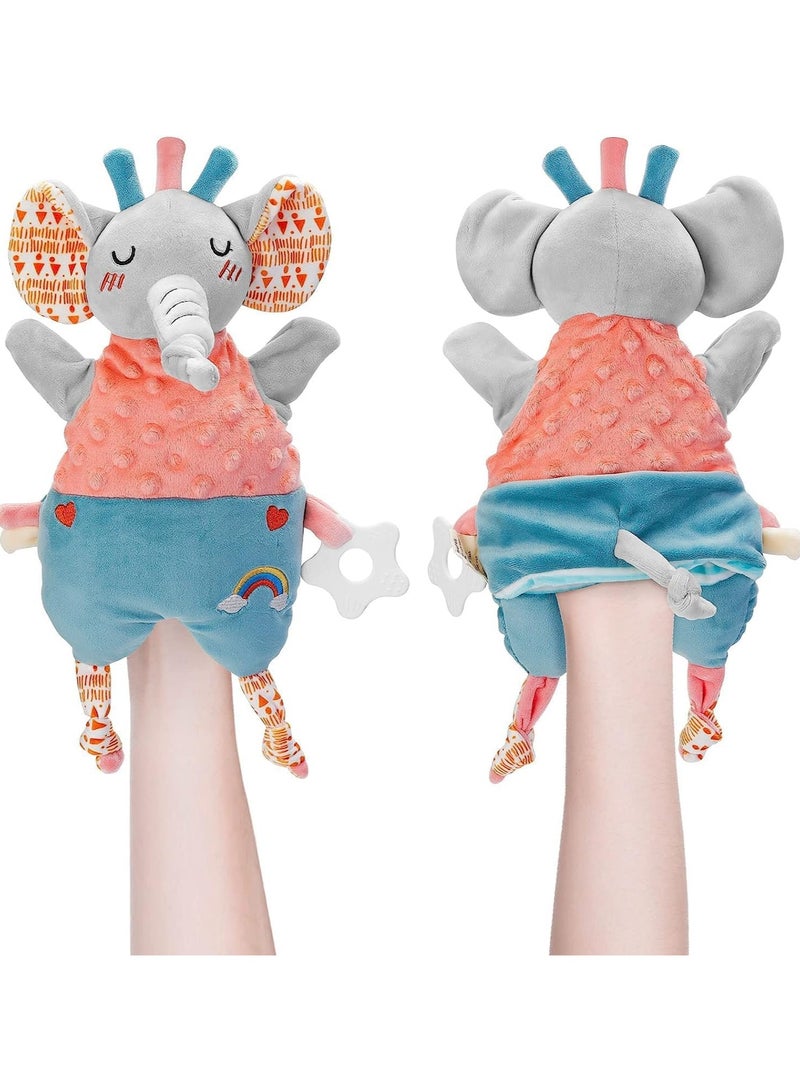 general Baby soft hand puppet, toddler animal plush toys including elephant, newborn baby activity education learning plush toys, birthday gift baby cute toys 0 6 12 months washable - Image 1