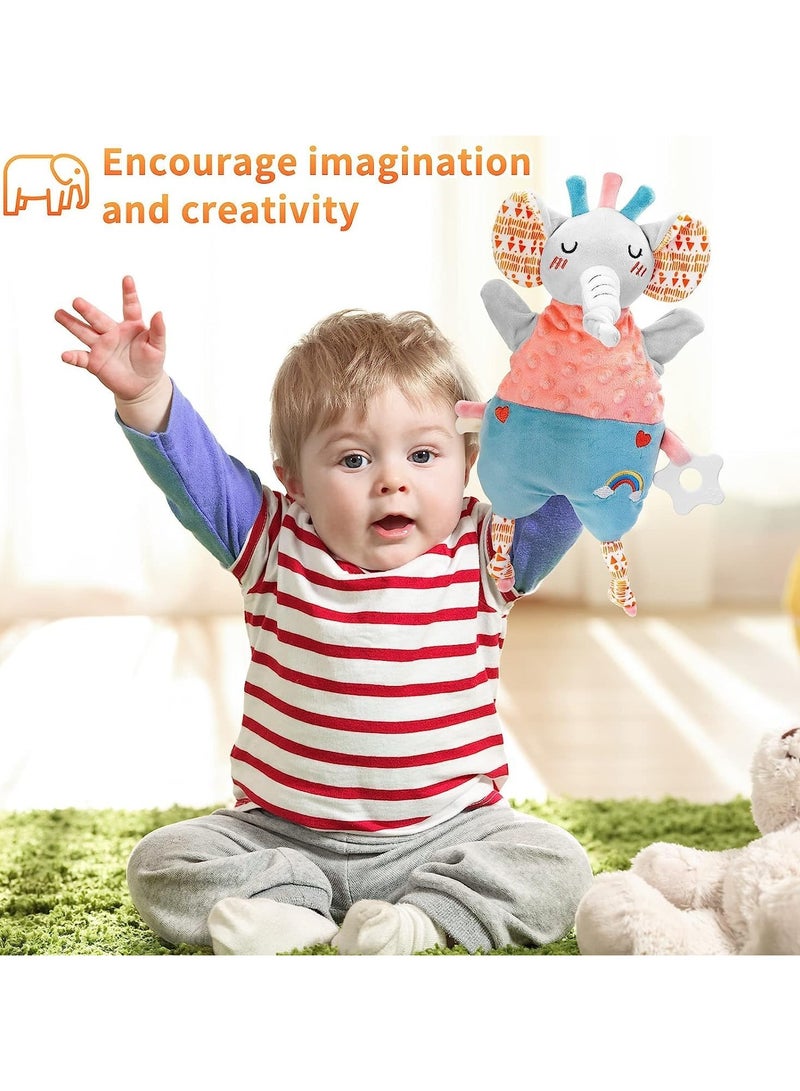 general Baby soft hand puppet, toddler animal plush toys including elephant, newborn baby activity education learning plush toys, birthday gift baby cute toys 0 6 12 months washable - Image 3