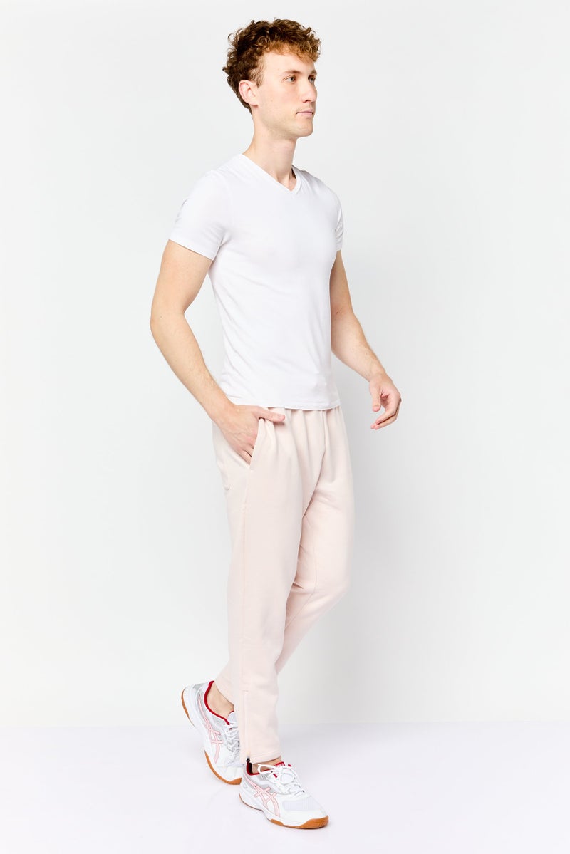Adidas Men Sportswear Fit Outdoor Sweatpants, Light Pink - Image 2