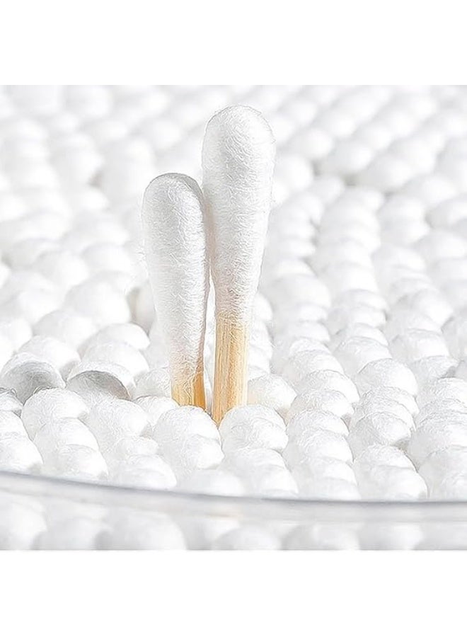 100 Pieces Wooden Cotton Buds - 100% Wood Ear Cleaner Great for Makeup, Ears, Cleaning, White. - Image 2