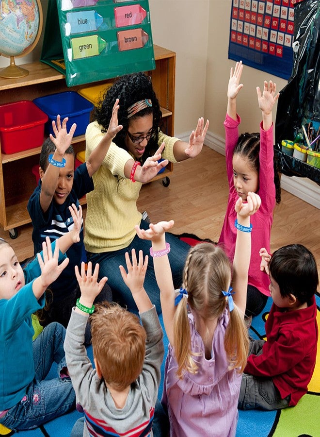 كوبا بلاي ٤٨ قطعة من أساور مطاطية لحفلة "مرحباً بكم في صفي"، مستلزمات حفلات "مرحباً بالعودة إلى المدرسة"، هدايا وجوائز، حقائب هدايا، أساور معصم سيليكون. - Image 3