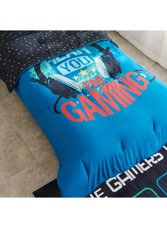 Home Box Gaming 2-Piece Slumber Console Single Microfibre Comforter Set - 135x220 cm