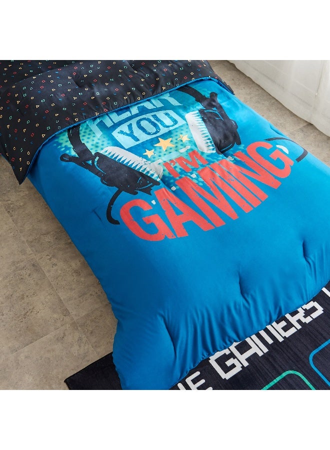 هوم بوكس طقم لحاف فردي مايكروفايبر بتصميم ألعاب -  سم - Image 4
