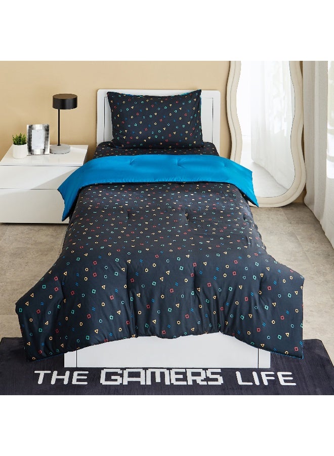 هوم بوكس طقم لحاف فردي مايكروفايبر بتصميم ألعاب -  سم - Image 3