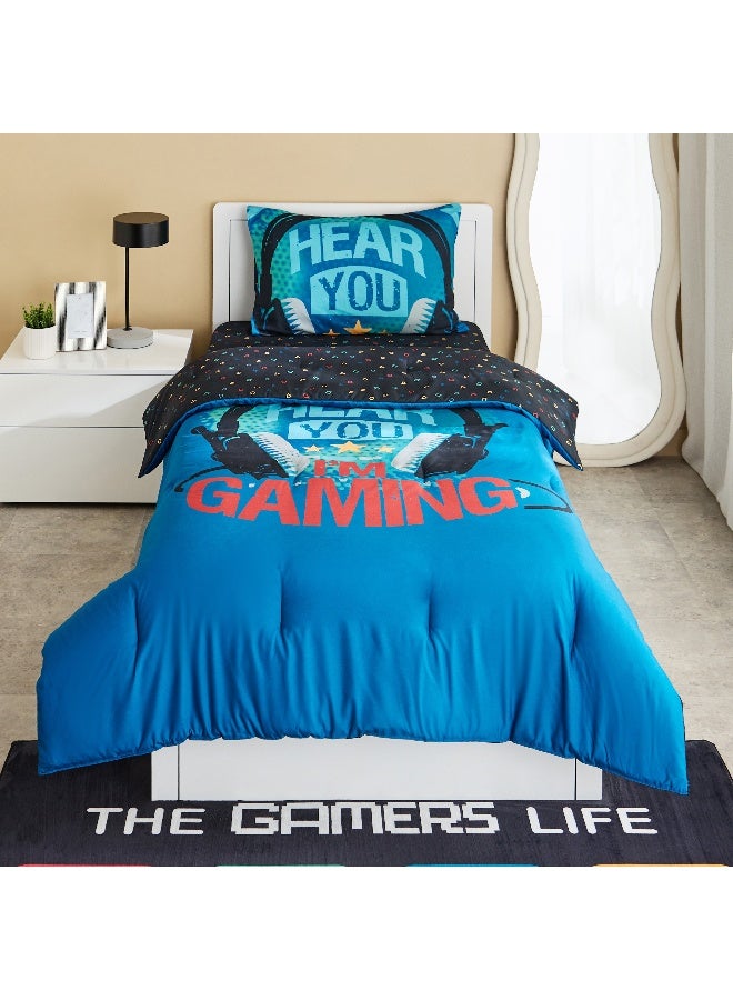 هوم بوكس طقم لحاف فردي مايكروفايبر بتصميم ألعاب -  سم - Image 2