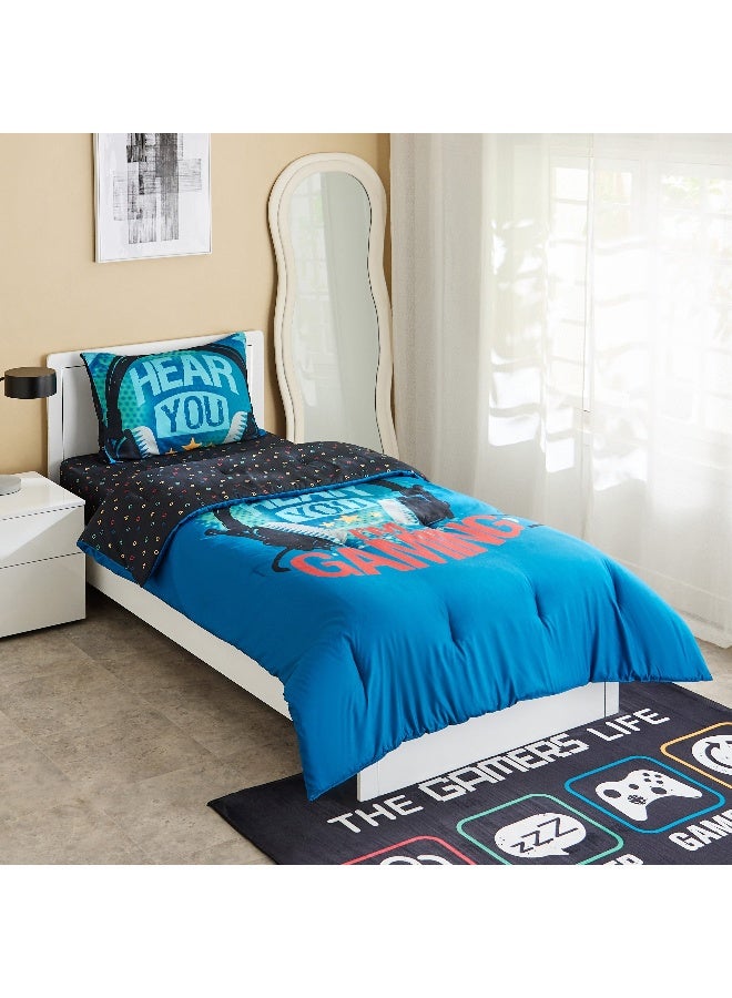 هوم بوكس طقم لحاف فردي مايكروفايبر بتصميم ألعاب -  سم - Image 1