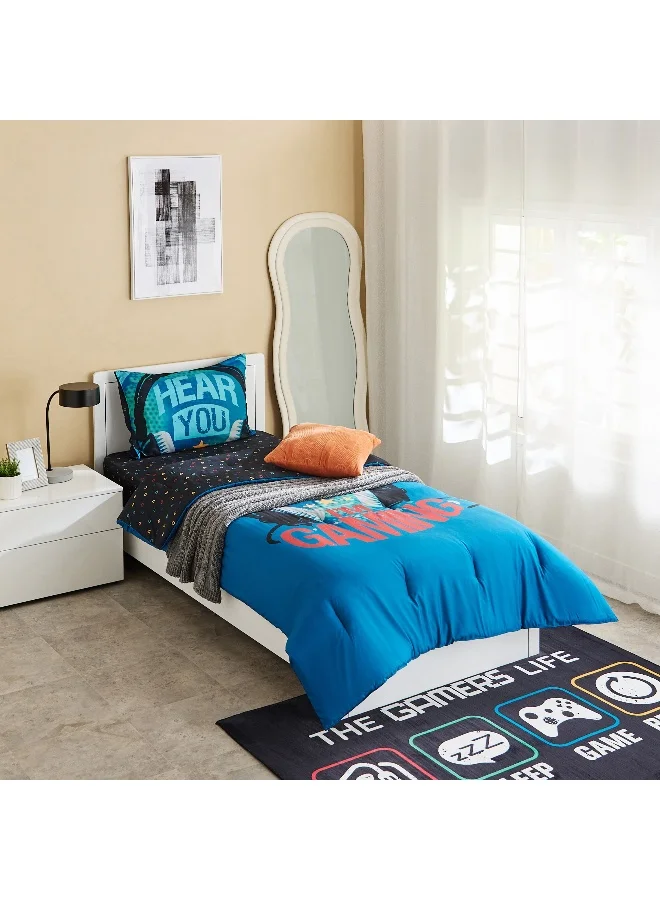 Home Box Gaming 2-Piece Slumber Console Single Microfibre Comforter Set - 135x220 cm