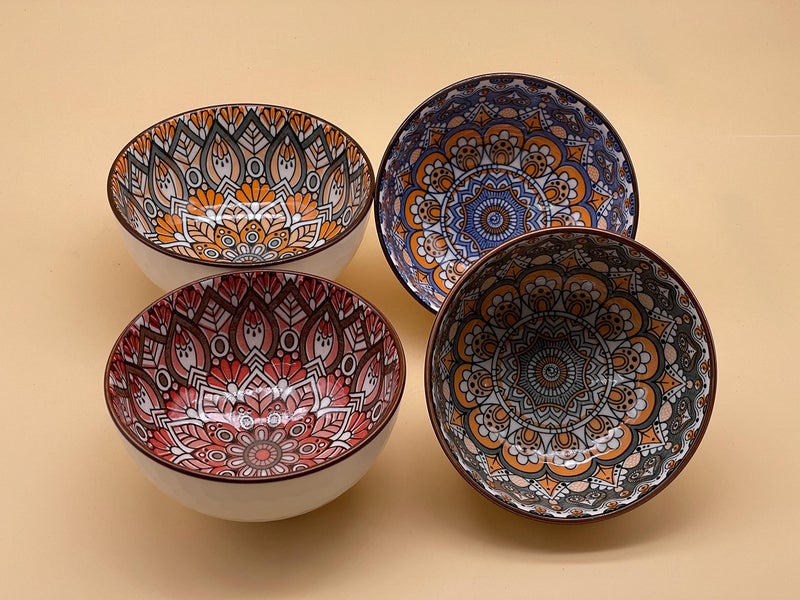 P Plus Fire Porcelain Bowls | Cereal Bowls | Pasta Bowl | Large Soup Bowl | Ceramic Bowl | Kitchen Bowls | Salad Bowls | Serving Bowls(Pack of 6) - Image 2