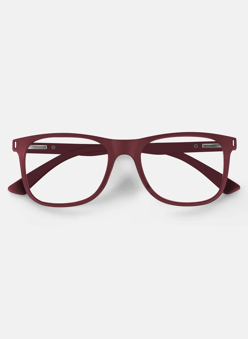 Woggles Noir Red Square Blue Screen Glasses |Men & Women|100% UV Protection
