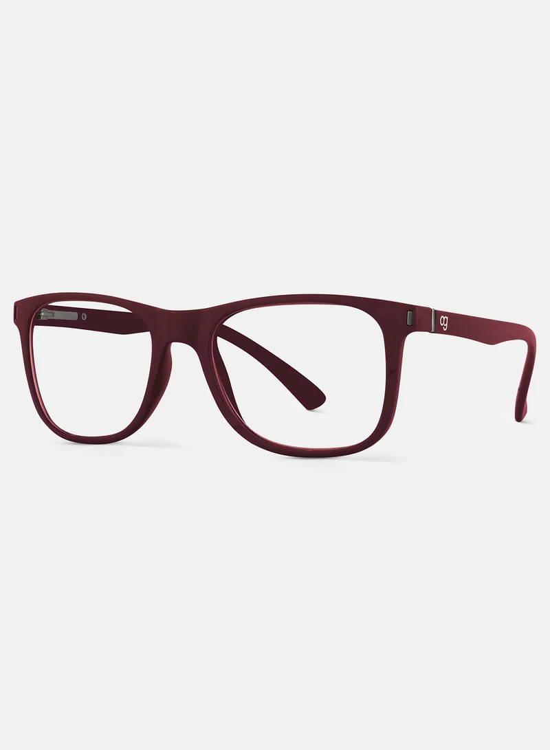 Woggles Noir Red Square Blue Screen Glasses |Men & Women|100% UV Protection
