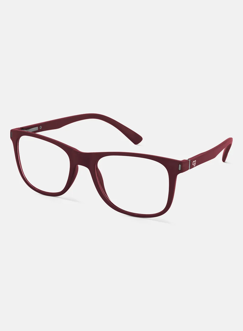 Woggles Noir Red Square Blue Screen Glasses |Men & Women|100% UV Protection