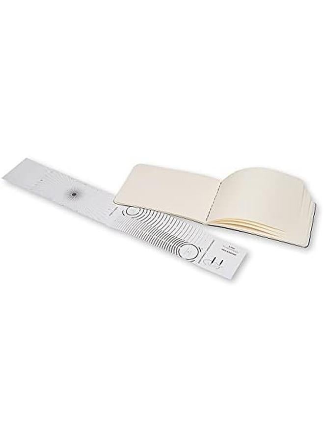 موليسكين ألبوم رسم فني بغطاء ناعم للجيب 3.5 بوصة × 5.5 بوصة أسود سادة فارغ 72 صفحة - Image 3