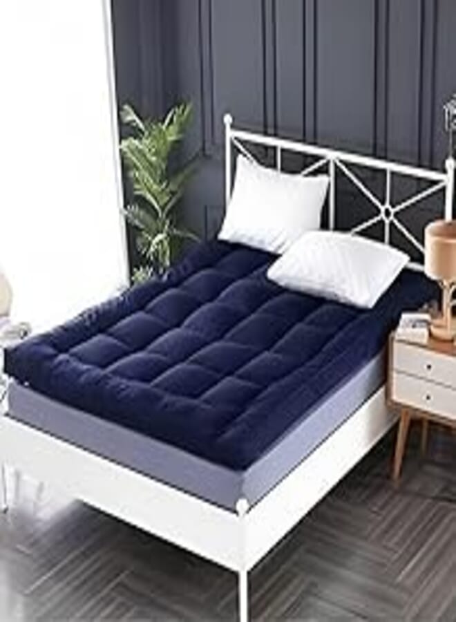 Mattress topper Tiba, Dark blue, 90 * 195 cm