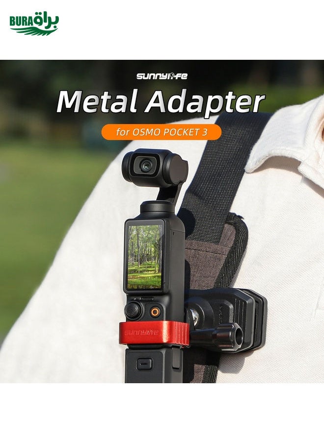 BURAQ For DJI OSMO Pocket 3 Metal Expansion Bracket Adapter Frame Holder with Screw(Black)  - Image 3