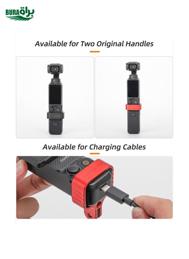 BURAQ For DJI OSMO Pocket 3 Metal Expansion Bracket Adapter Frame Holder with Screw(Black)  - Image 5