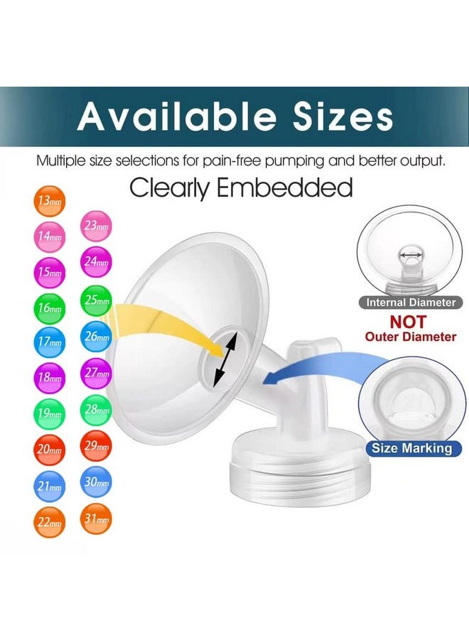 begical - Begical 17mm Flange Compatible with Spectra/Motif Luna/Cimilre/Ameda MYA Breastpumps Replacement to Pump Parts/Flanges/Shields. Compatible with Spectra S1 S2 9 Plus Parts/Accessories - Image 1