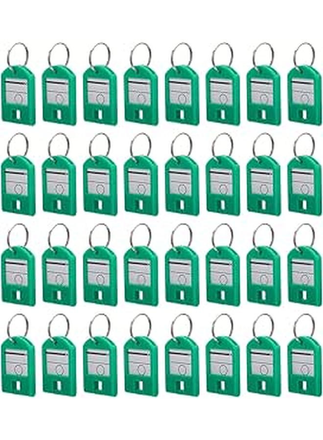50 Pcs Abs Plastic Key Chain Tags with Split Rings for Luggage Locker Organization - Image 1