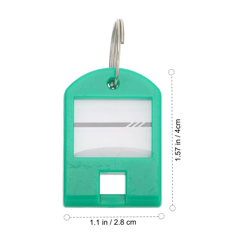 50 Pcs Abs Plastic Key Chain Tags with Split Rings for Luggage Locker Organization - Image 3