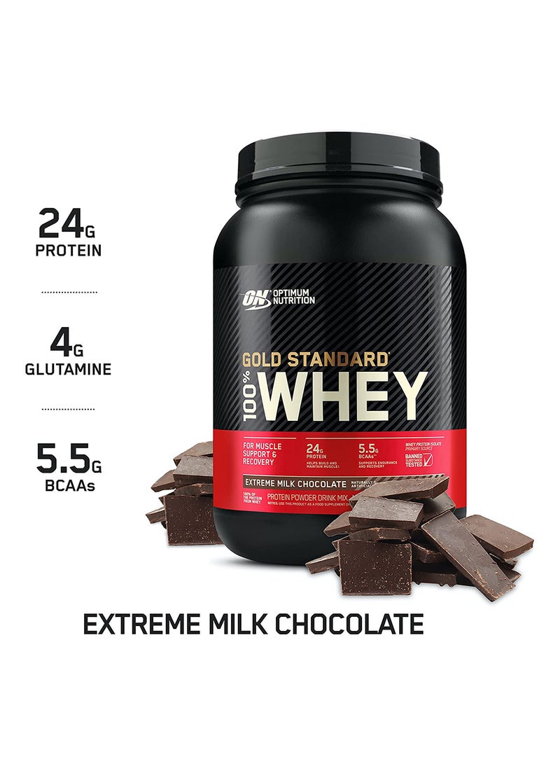 Optimum Nutrition Gold Standard 100% Whey Extreme Milk Chocolate 2Lb-28 Servings - Image 2