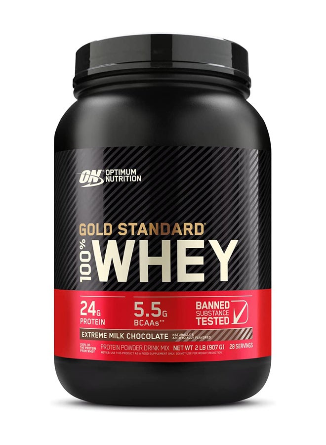 Optimum Nutrition Gold Standard 100% Whey Extreme Milk Chocolate 2Lb-28 Servings - Image 1