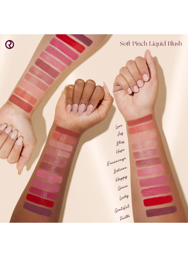 Rare Beauty by Selena Gomez Soft Pinch Liquid Blush – Happy (Dewy Cool Pink, 7.5ml) | Weightless, Long-Lasting & Buildable Liquid Blush for a Radiant Glow - Image 4