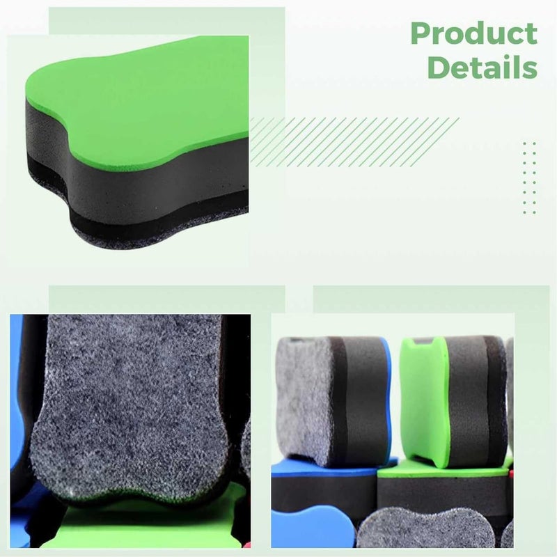 48 Pcs Dry Erasers for Whiteboard, Bone Shaped, with Strong Attachment Force, Washable, for Chalkboard, School, Home Office Supplies - Image 2