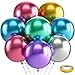 Bezente Metallic Chrome Giant Balloons 36 Inch 8 Pack Jumbo Assorted Latex Balloons Large Round Colorful Party Balloons for New Years Birthday Bridal Shower Wedding Decorations 2026 - Image 2