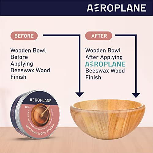AEROPLANE - Beeswax Wood Finish - Easy to apply top coat for wood, sealer and wax-smooth finish, Matte Finish can be buffed to satin (125 gm), Yellow - Image 5