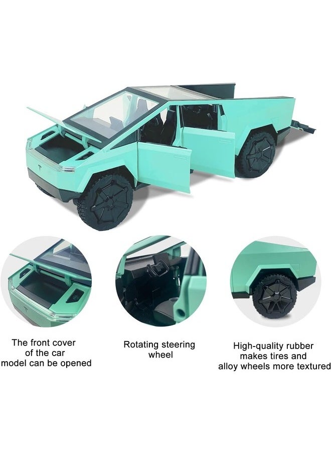 Generic - 1:24 Scale Cybertruck Model Truck with Light, Alloy Diecast Cyber-Truck Toys for Kids Gift - Image 1