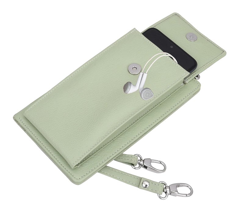 URBANFOREST محفظة جلدية خضراء مائية من روبي للنساء - Image 5