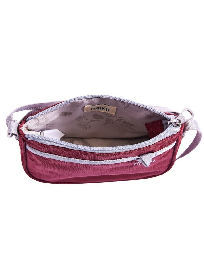 HAIKU Lark RFID Blocking Zippered Small Crossbody Travel Bag for Women, Rosewood - Image 3