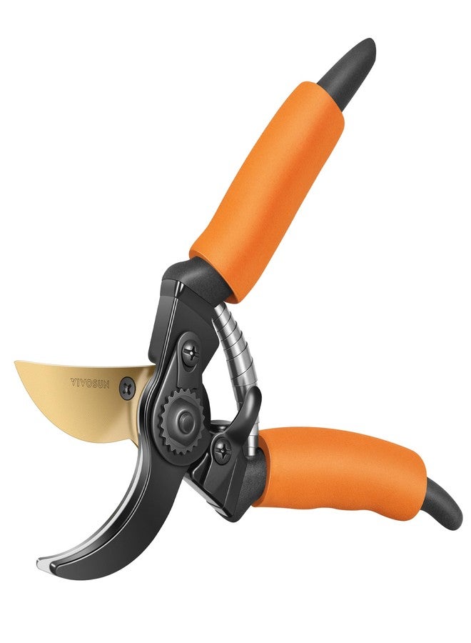 VIVOSUN 8.5" Bypass Pruning Shears for Gardening, Heavy-Duty Garden Scissors, Ultra Sharp Pruners with 3/4 in. Cut Capacity SK5 Blades, Thick Cushion-Covered Handle and Safety Lock - Image 1