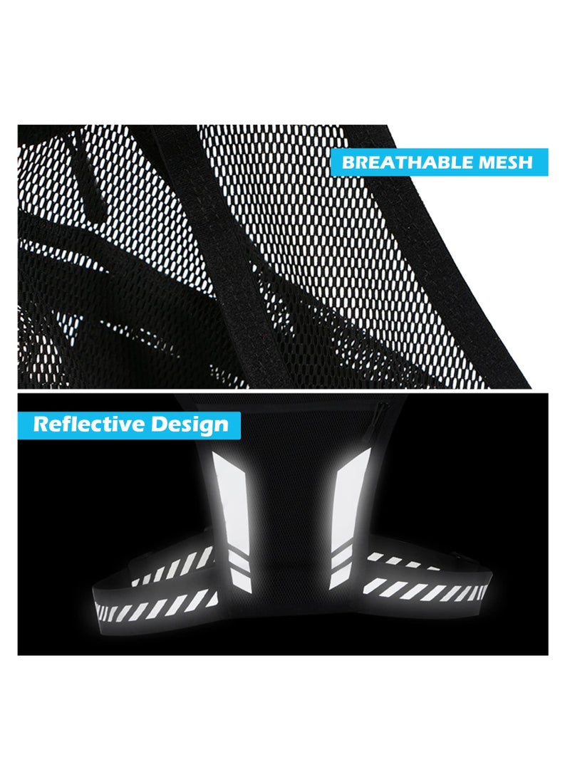 Excefore سترة حامل هاتف للجري، حقيبة هاتف على الصدر للتدريب خفيفة الوزن ومقاومة للماء ومريحة وجيدة التهوية وجيوب شبكية للرجال والنساء - Image 4