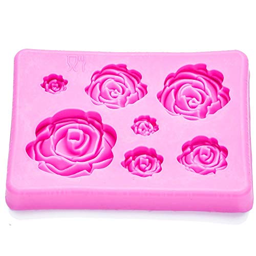 Anekoul 2PCS Rose Flowers silicone molds Cake Chocolate Mold wedding Cake Decorating Tools Fondant Sugarcraft Cake Molds - Image 2