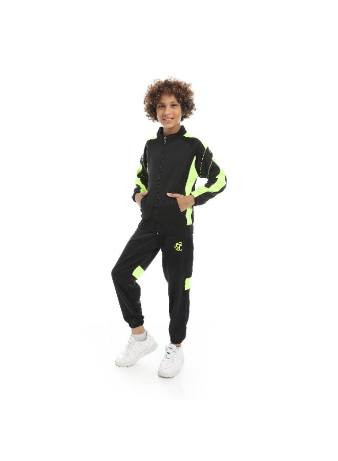 سيزار ترنج أولادي رياضي مزود بسوستة من الأمام وقصات - Image 2