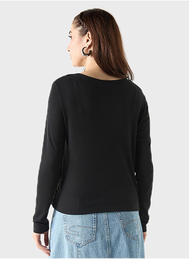 Lee Cooper Crew Neck Ribbed T-Shirt  - Image 2