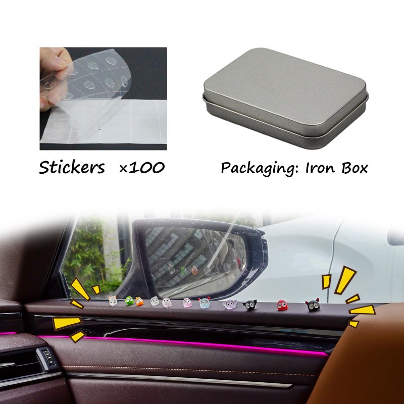 Mevodeata 52 Pcs Cute Soot Sprite Car Decor Rearview Mirror Accessories - Cute Decor for Car Home and Office Gifts(Funny) - Image 2