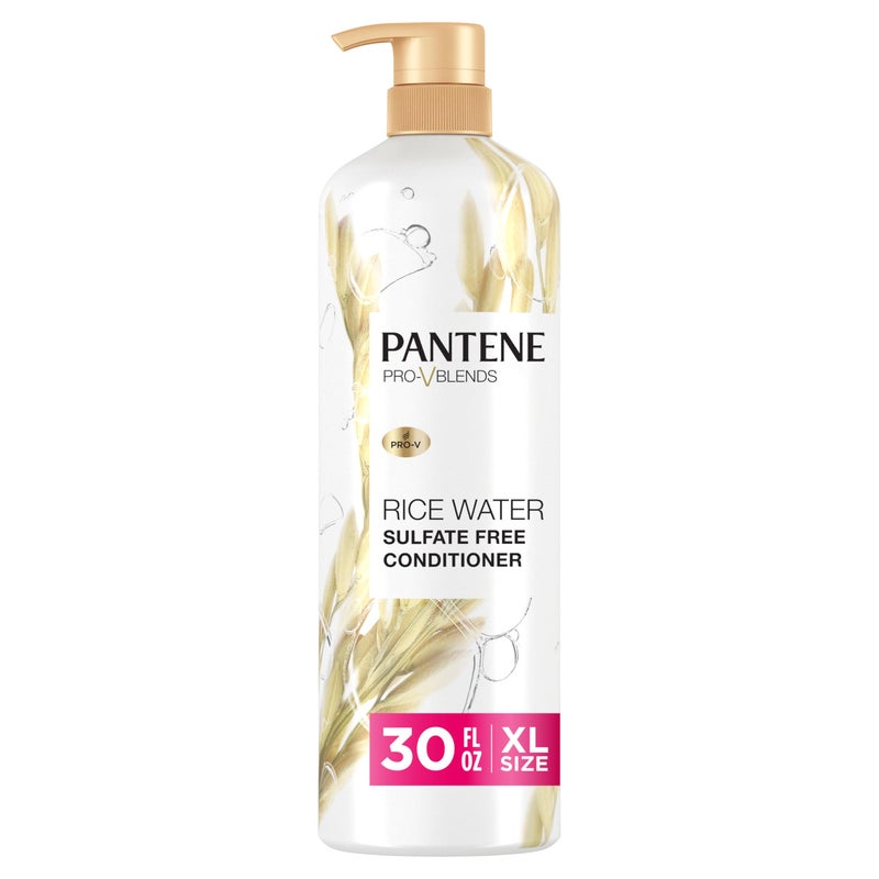 Pantene Conditioner, with Rice Water, Protects Natural Hair Growth, Volumizing, for Women, Nutrient Infused with Vitamin B5, Pro-V Blends, 30.0 oz - Image 1