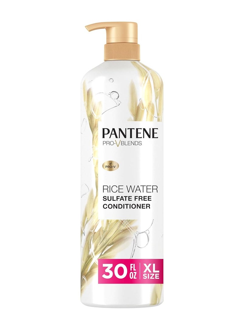 Pantene Pantene Conditioner, with Rice Water, Protects Natural Hair Growth, Volumizing, for Women, Nutrient Infused with Vitamin B5, Pro-V Blends, 30.0 oz - Image 1