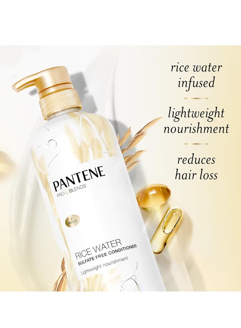 Pantene Pantene Conditioner, with Rice Water, Protects Natural Hair Growth, Volumizing, for Women, Nutrient Infused with Vitamin B5, Pro-V Blends, 30.0 oz - Image 3