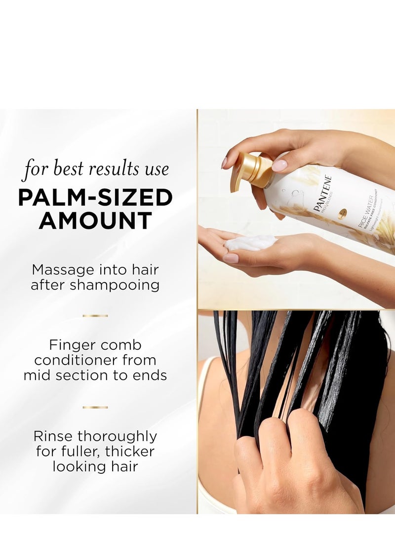Pantene Pantene Conditioner, with Rice Water, Protects Natural Hair Growth, Volumizing, for Women, Nutrient Infused with Vitamin B5, Pro-V Blends, 30.0 oz - Image 5