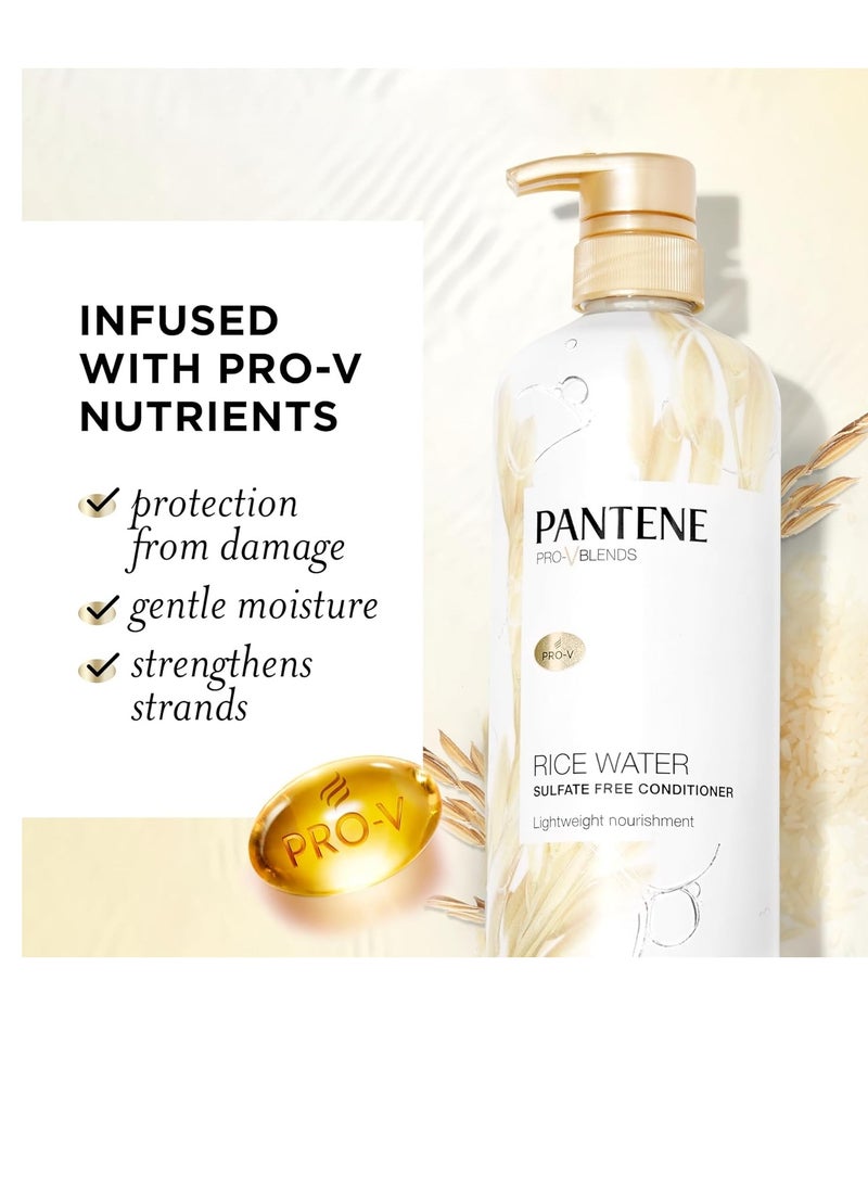 Pantene Pantene Conditioner, with Rice Water, Protects Natural Hair Growth, Volumizing, for Women, Nutrient Infused with Vitamin B5, Pro-V Blends, 30.0 oz - Image 2