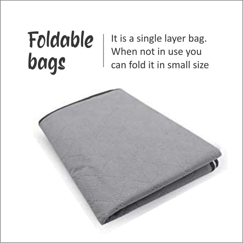 Clothes Storage bags and Closet Organizer | Blanket Storage Bags Foldable with Handle & Transparent Window & Zipper - Pack of 5) - Image 3