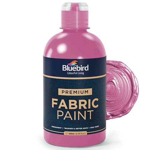 BLUEBIRD Fabric Paint Cosmic Pink 169 Fl Oz Permanent Fabric Paints for Clothes Furniture Upholstery - Image 1