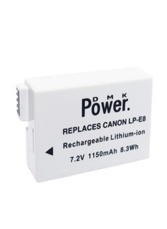 DMK Power DMK Power LP-E8 1150mAh Battery Compatible With Canon EOS 550D, EOS 600D, EOS 700D, EOS Rebel T2i, EOS Rebel T3i, EOS Rebel T4i, EOS Rebel T5i Cameras  - Image 1