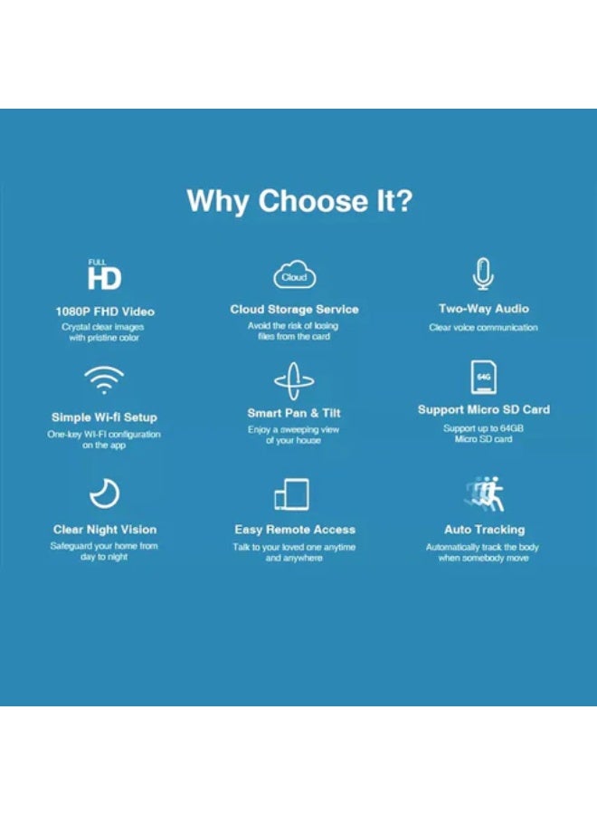كروني كاميرا مراقبة لاسلكية Nip-500+ بدقة 5 ميجابكسل مع كشف الإنسان بالذكاء الاصطناعي، ومراقبة ذكية للمنزل، وتتبع تلقائي، ودوران 360 درجة، ورؤية ليلية ملونة، وصوت ثنائي الاتجاه، ومقاومة للطقس IP65، وتخزين سحابي/بطاقة SD، وتعمل مع أليكسا - Image 5