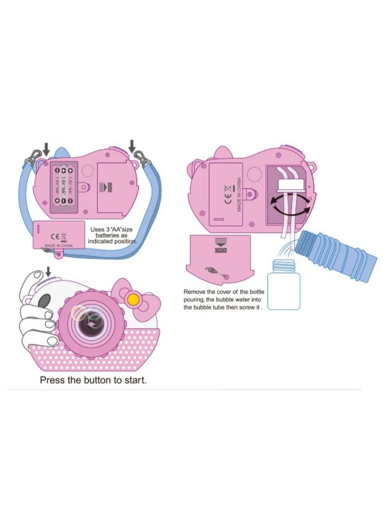 Prime Bubble Machine Bubble Maker Camera Toy Battery Operated For Kids - Image 2