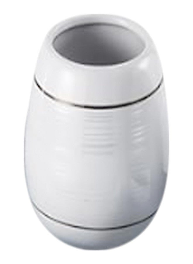 Kookee Ceramic Tumbler Holder - Stylish & Durable Bathroom Organizer (1 Piece) White (11627-TM) - Image 1